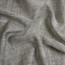 Custom Burano Linen-Blend Sheer S-Fold Single Panel Curtain & Track Set